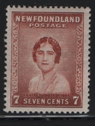 NEWFOUNDLAND, 208, HINGED, 1932, QUEEN ELIZABETH WHEN DUTCHES OF YORK