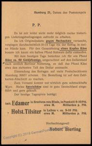 Germany 1923 20 Million RM Nov 3 High Value Hamburg Inflation Meter Cover 67201