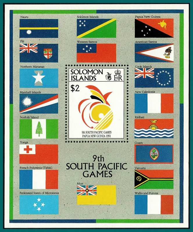 Solomon Islands 1991 South Pacific Games, MS MNH #698,SGMS702