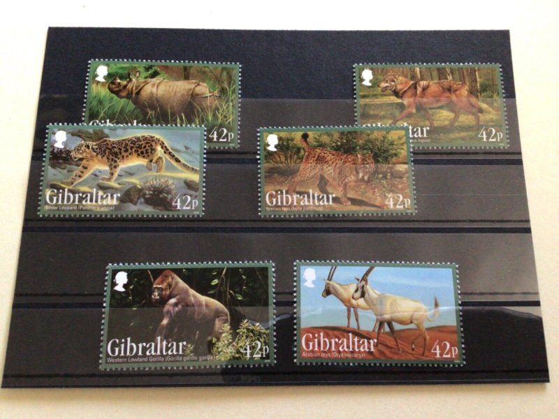 Gibraltar 2012 Endangered Animals mint never hinged  stamps  set A14040