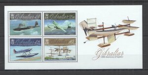 B0303 Gibraltar Transport Aviation 100Th Anniversary Of Seaplanes 1Kb Mnh