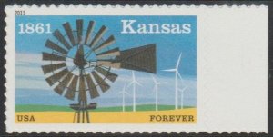 4493, Single, Kansas MNH,  Forever.