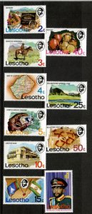Lesotho 1976 - King Moshoeshoe - Set of 10 Stamps - Scott #199-208 - MNH