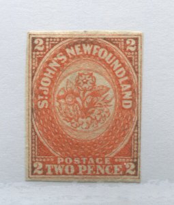 Newfoundland 1860 2d mint o.g. hinged