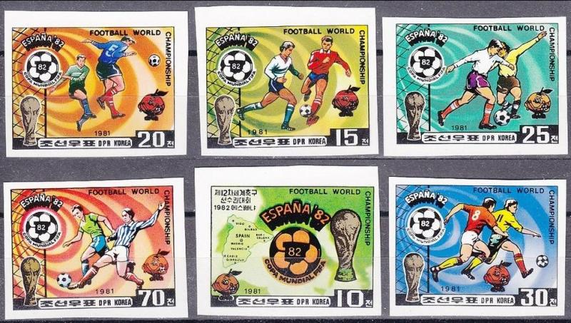 1981Korea,North 2099-2103+2104b 1982 World championship on football of Spain 3