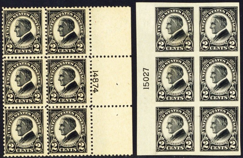 610 NH, 611 LH, 2¢ Plate Blocks of Six CV $117 * Stuart Katz 