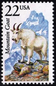 SC#2323 22¢ North American Wildlife: Mountain Goat (1987) MNH