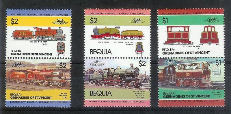 ST VINCENT GRENADINES-BEQUIA Sc#8-34 Partial Set MNH FRESH!