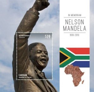 Canouan 2013 - President Nelson Mandela - Souvenir Stamp Sheet - MNH