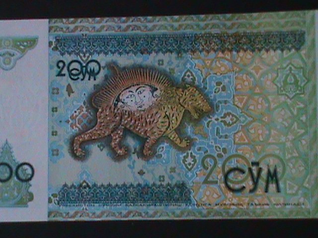 ​UZBEKISTAN-1994 -BANK OF UZBERKISTAN-UN-CIRCULATED-$200 SUMS -VERY FINE