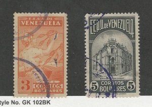 Venezuela, Postage Stamp, #341-342 Used, 1938