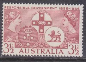 Australia sc#287 1956 3-1/2p Responsible Gov't MNH