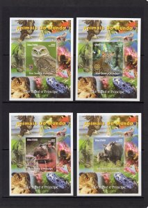 Sao Tome and Principe 2005 Freemasonry/Rotary/Lions/Fauna 9 S/S MNH