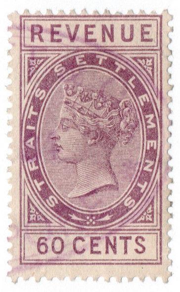 (I.B) Malaya (Straits Settlements) Revenue : Duty Stamp 60c