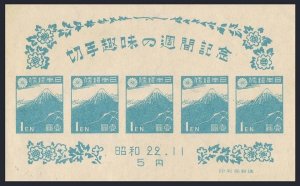 JAPAN SC#395 Philatelic Exhibitions S/S (1947) NGAI MNH