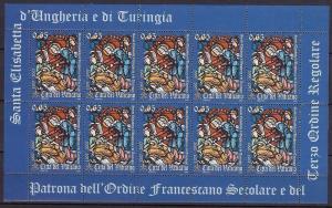 2007 - VATICAN - Scott #1365 - St. Elizabeth - MNH** SHEET