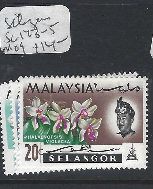 MALAYA SELANGOR  (P0502B)  ORCHID   10C-30C  SG 143-5   MOG