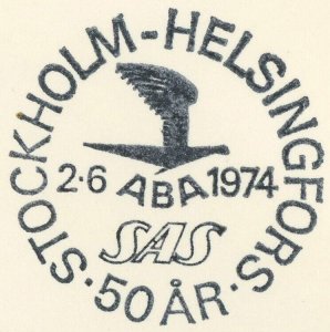 Stockholm Helsingfors First Flight 50yrs Swedish Aviation Historical Society SAS