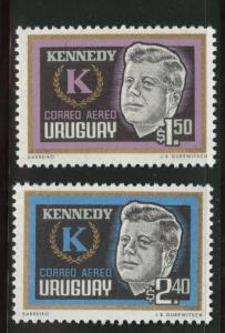 Uruguay Scott C269-270 MNH** 1965 Kennedy, JFK Airmail set