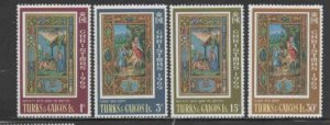 TURKS & CAICOS ISLANDS #196-199 1969 CHRISTMAS MINT VF LH O.G bb