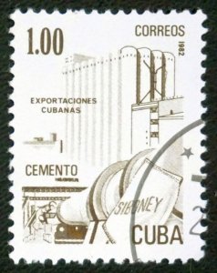CUBA Sc# 2493  EXPORTS  trade CEMENT  1.00c    1982  used / cto