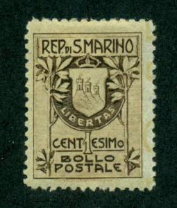 San Marino 1907 SC# 78a MH SCV (2014) = $17.00