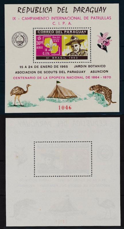 [35789] Paraguay 1965 Scouting Perforated Souvenir Sheet MNH