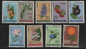 YUGOSLAVIA,  597-605  MINT HINGED SET