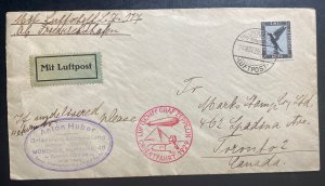 1929 Germany Graf Zeppelin LZ 127 Orient Flight Airmail Cover to Toronto Canada