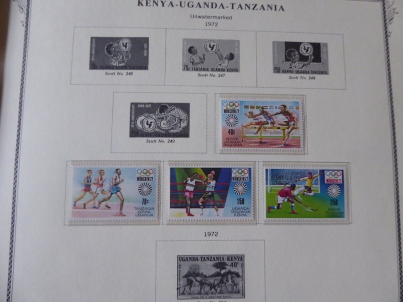 Kenya and KUT 1921-1969 Stamp Collection on Scott Specialty Album Pages