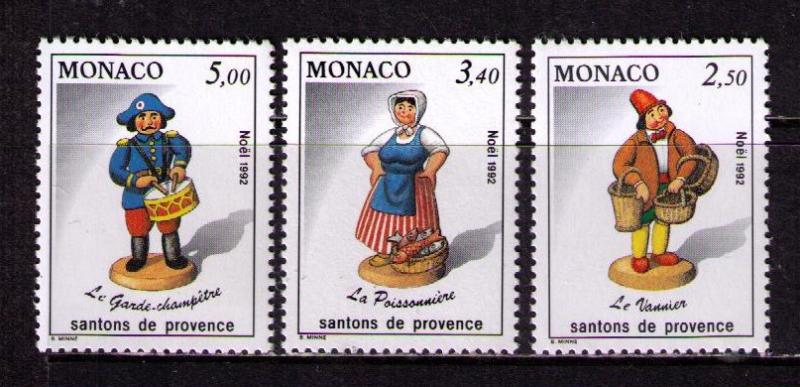 MONACO Sc# 1838 - 1840 MNH FVF Set3 Christmas '84 Drummer