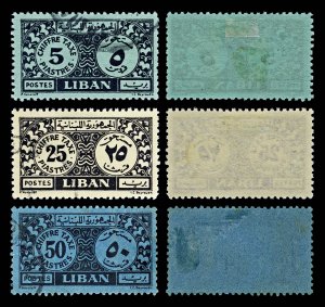 4553: Lebanon SG D145 D52 D353 Postage Dues. 1928. Sc# J26 Mi P26 Used. C£19
