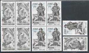 Ireland #240-41, MNH, Blk 4 + 1