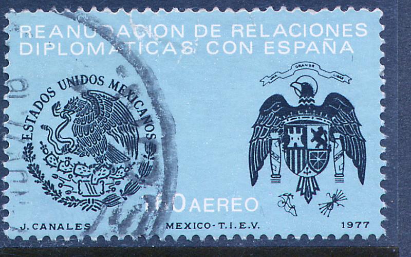 MEXICO C537 Diplomatic Relations with Spain. Used. (767)