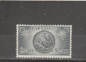 Barbados  Scott#  247  MH  (1957 Great Seal)