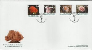 Alderney 2007 FDC Sc 303-306 Corals and Anemones