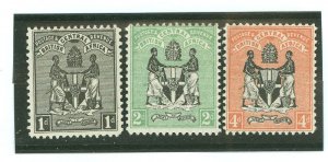 British Central Africa #32-34 Unused Single