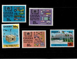 Ghana 1970 - International Trade Fair - Set of 5 Stamps - Scott #410-14 - MNH