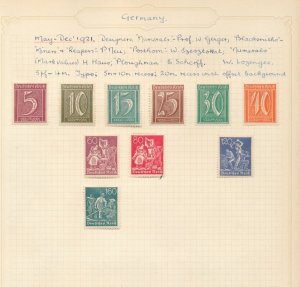 Germany Reich 1920s M&U on Pages (Apx 120 Items) ZK1223