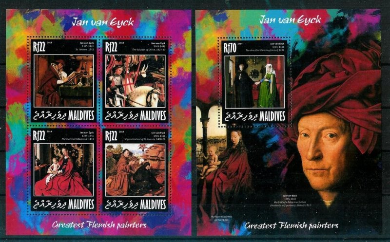 Maldive Islands - Paintings - VAN EYCK - Set + S.S. - MNH