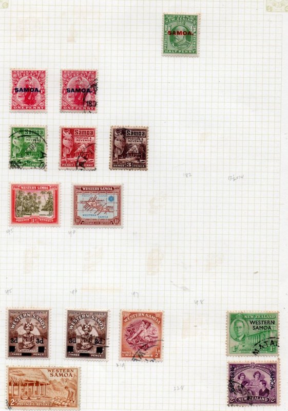 Samoa small collection on page