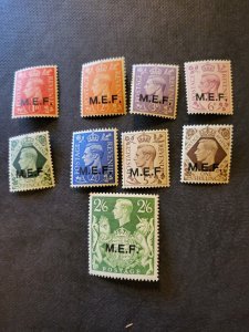 Stamps Great Britain offices in Africa 1-9 hinged