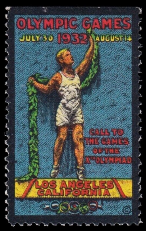 United States - 1932 Olympic Games Cinderella Stamp (1932)  H with Gum, F W