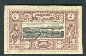 FRENCH COLONIES; DJIBOUTI 1890s classic Imperf used 2c. value