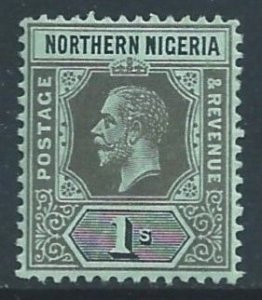 Northern Nigeria #48 MH 1sh George V Defin. - Wmk. 3