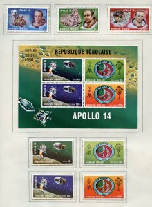 SELECTION OF SPACE AND APOLLO STAMPS & SOUVENIR SHEETS PERFORATED  MINT NH