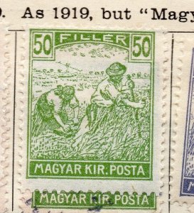 Hungary 1920 Early Issue Fine Mint Hinged 50f. 234547
