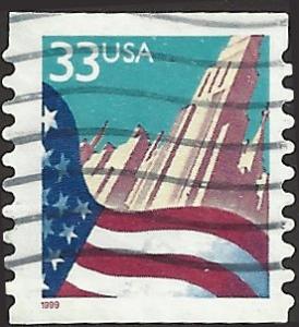 # 3281c USED FLAG AND CITY SMALL DATE