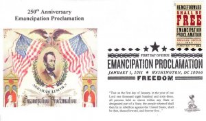 Emancipation Proclamation FDC, w/ b&w cancel - Error.