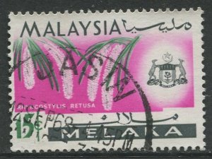 STAMP STATION PERTH Malacca #72 Orchid Type State Crest Used  1965